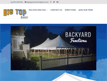 Tablet Screenshot of bigtoppartyrentals.com