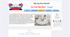 Desktop Screenshot of bigtoppartyrentals.ca